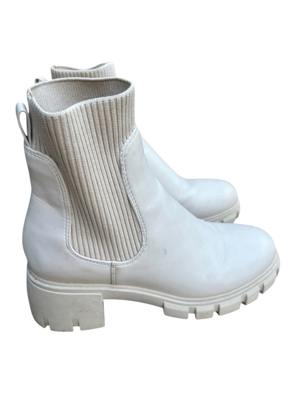 Steve Madden Hayle Bone Chelsea Boots Size 8.5 Platform Lug